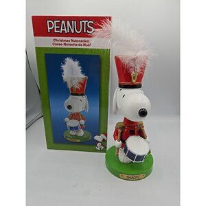 Peanuts Snoopy the Drummer Nutcracker Wooden Christmas Decor 10 In. Kurt's Adler